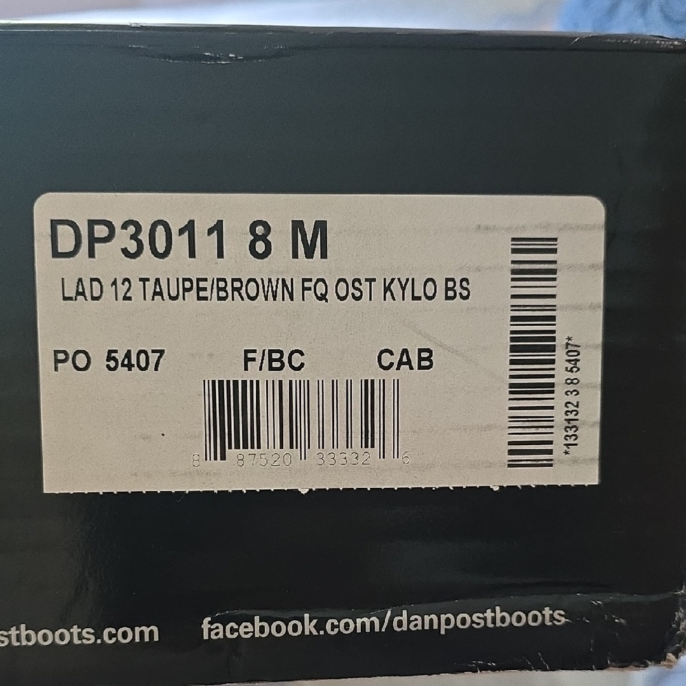 Dan Post Tan and Brown Heeled Boots - Picture 2 of 4